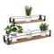 Honey Can Do Floating Decorative Metal & Wood Wall Shelves Set